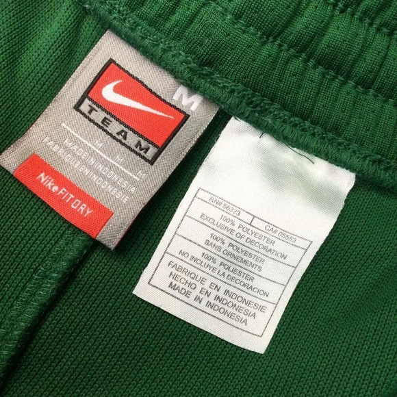 Vintage Nike Mens Green Team Fit Dry Pull On Snap Bottom Sweatpants Size Medium - Picture 4 of 10